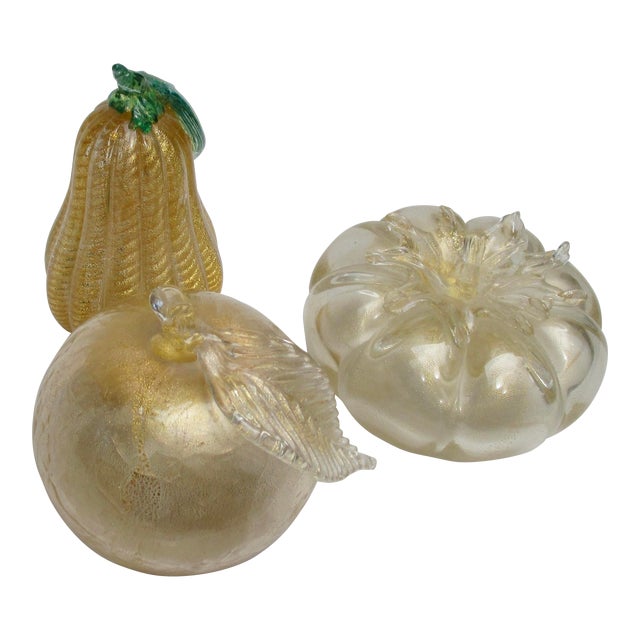 Vintage Murano Fruit -Group of 3 For Sale