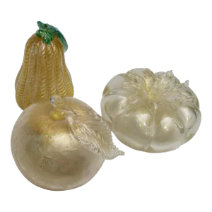 Vintage Murano Fruit -Group of 3