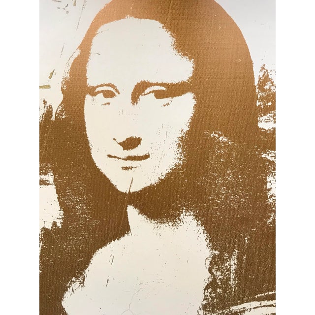 American 1993 Andy Warhol Two Golden Mona Lisa’s Large Format Warhol Foundation Lithograph For Sale - Image 3 of 8