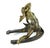 Figurative Early 20th Century Art Nouveau Bronze Sculpture of a Nude Mythological Young Woman on a Horseshoe 'Fortuna' by Charles Tabora, France For Sale - Image 3 of 9