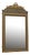 Belle Époque French Gilded and Olive Green Wall Mirror with Ribbon Crest, 1900s For Sale
