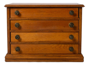 Antique Oak Spool Cabinet