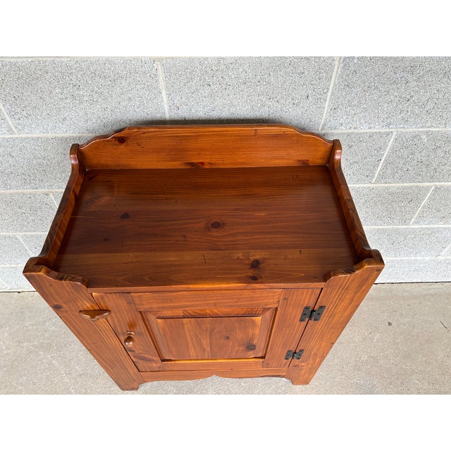 American Ethan Allen Country Craftsman Pine Shaker Style Cabinet (Finish 219) For Sale - Image 3 of 8