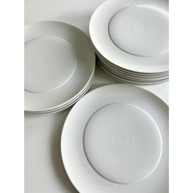 Gemiini pattern by Mikaela Dorfel set of dinner plates designed for Mono Germany. The center of the plate has a convex...