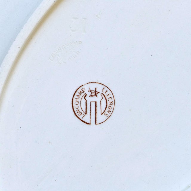 Ceramic French Oval Platter from Longchamp, 1890 For Sale - Image 7 of 8