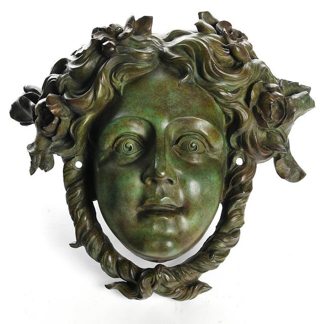 Bronze Masks, Set of 4 For Sale - Image 9 of 18