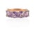2.92 Carat Cushion Amethyst & Diamond Half Band Ring Size 7 For Sale In New York - Image 6 of 12