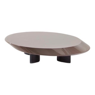 Accordo Low Table in Brown Lacquered Wood by Charlotte Perriand for Cassina For Sale