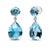 These attractive dangle earrings cultivate a sophisticated style in genuine 18k white gold with natural gemstones and...