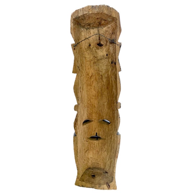 Vintage Hand-Carved African Wall Mask For Sale In Atlanta - Image 6 of 6