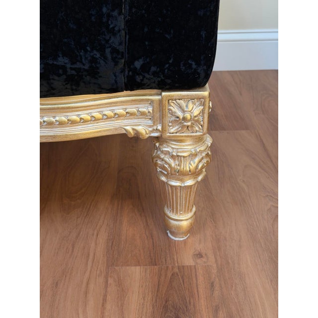 Late 20th Century Hollywood Regency Velvet Tub Chair For Sale - Image 4 of 12