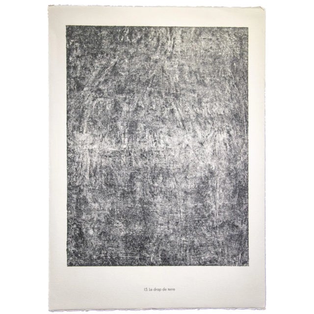 Le drop de terre is an original lithograph on watermarked paper ''Arc''. Abstract composition by the French artist Jean...