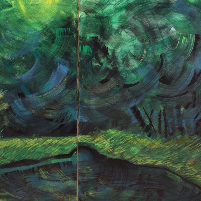 Italian Artist, Landscape, 1993, Oil on Canvas, Framed For Sale - Image 12 of 16