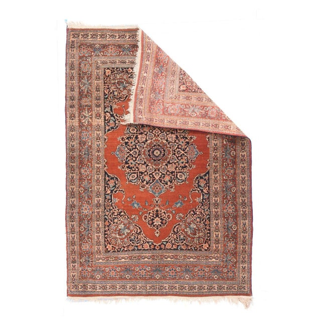 Styled close to the legendary ‘Hajji Jalili” type, with a semi-open rust-red field displaying a lobed and pointed...