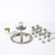 Mid-Century Silver Plated Fountain Kiddush Cup Set in Grape & Vine Motif For Sale - Image 13 of 18