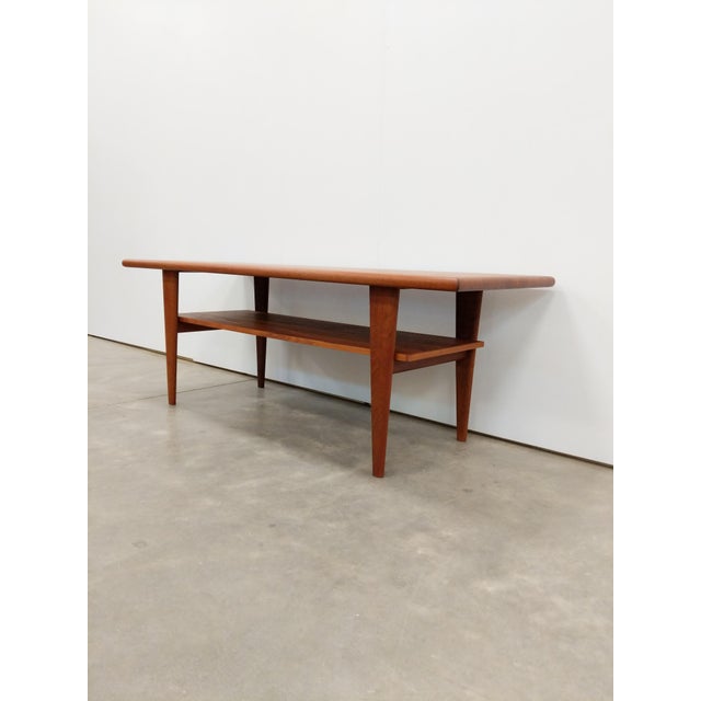 Mid-Century Modern Vintage Danish Modern Teak Coffee Table For Sale - Image 3 of 9