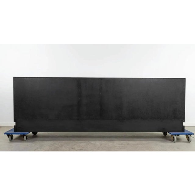 Silver Large De Coene Ebonized Wood and Aluminum Sideboard For Sale - Image 8 of 10