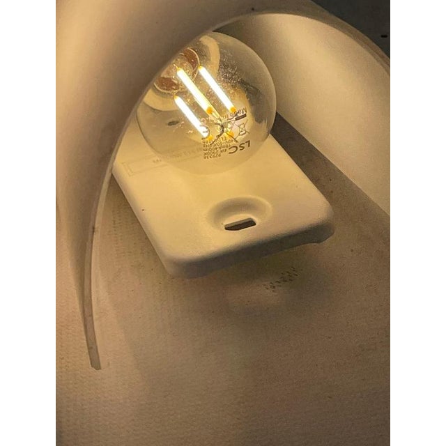 White Model Alkaid Diabolo Shaped Wall Sconce in White Frosted Glass by S. Marcato for Arteluce Nemo For Sale - Image 8 of 10