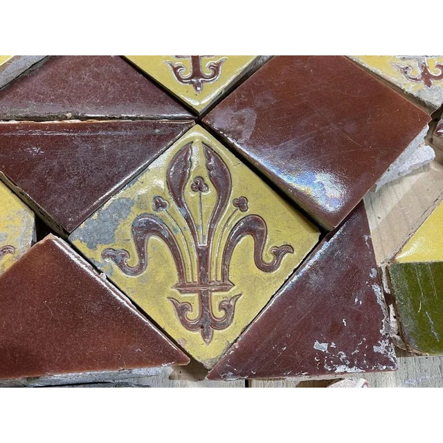 Earthenware Tiles by Jules Paul Loebnitz, Set of 90 For Sale - Image 3 of 7