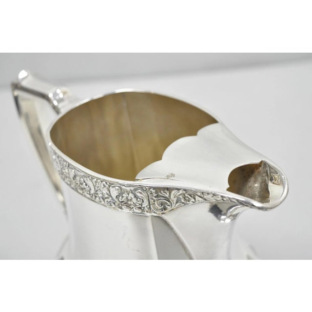 Vintage Oneida Coronation Community Silver Plated Water Pitcher With Handle For Sale - Image 11 of 15