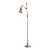 Adjustable Height Bridge Arm Lamp W Carnival Shade For Sale