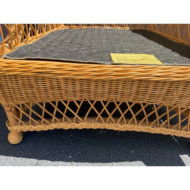 Vintage Henry Link Woven Rattan and Wicker Lounge Chairs, a Pair For Sale - Image 14 of 18