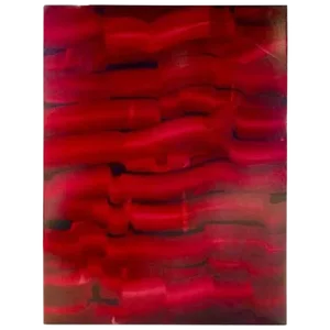 Large Red Abstract by Noted Ny Artist Marianne Stikas