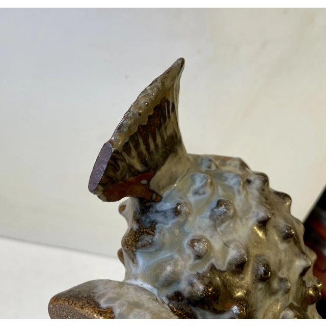 Ceramic Midcentury Lumpfish in Glazed Stoneware from Axella Denmark, 1970s For Sale - Image 7 of 9