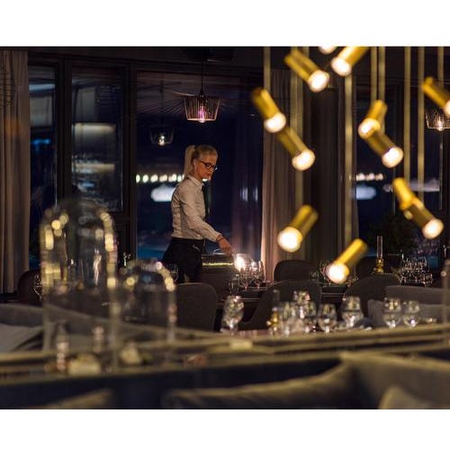 Jewels 3 Angled Silver Aluminum Pendant Lamp by JSPR For Sale - Image 6 of 14