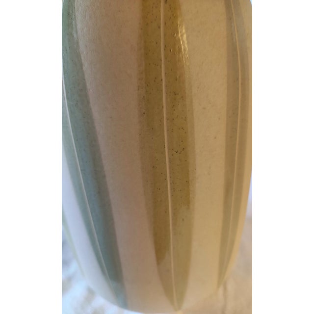 Mid-Century Green Leaf Feather Pattern Vase from Scheurich Keramik, 1970s For Sale - Image 6 of 7