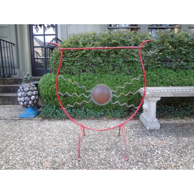 Modern French Modern Mixed Metal Fire Place Screen For Sale - Image 3 of 11