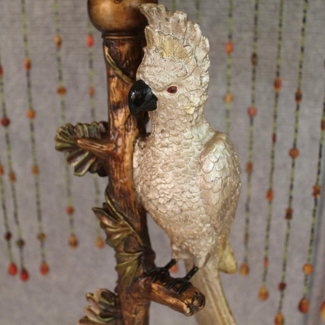 Cockatoo Table Lamp | Beaded Dome Shade For Sale In Fayetteville, AR - Image 6 of 6