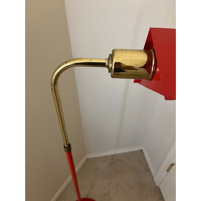 1970s Red Lamp Attributed to Stilnovo for Stilux For Sale - Image 12 of 12