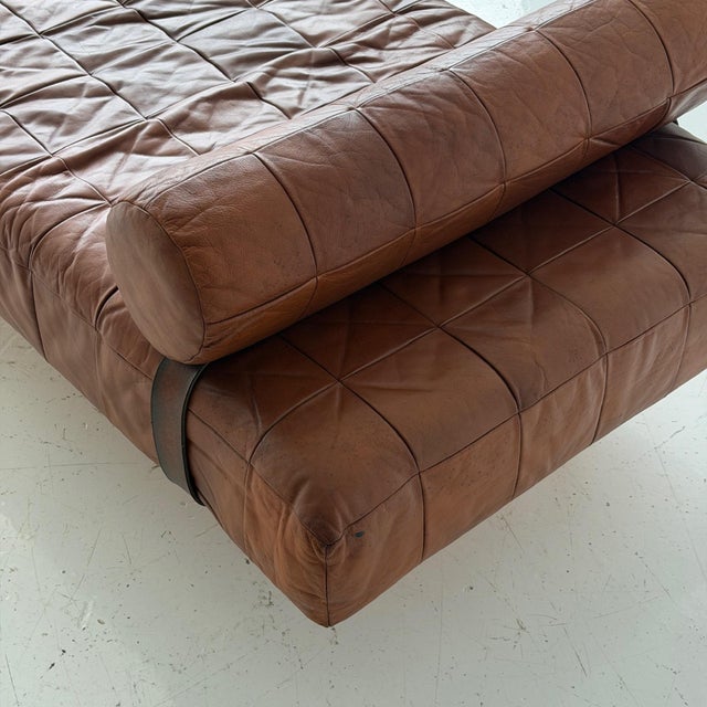 Animal Skin Patchwork Leather Daybed by De Sede c. 1960s. For Sale - Image 7 of 9