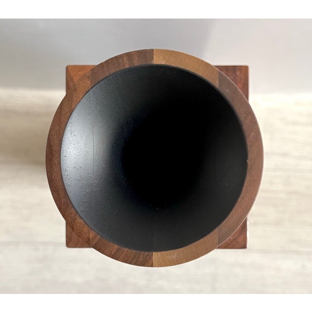 2018 Mathieu Delacroix for Cinna and Ligne Roset French Contemporary Lathe-Made Walnut Vase For Sale - Image 15 of 16