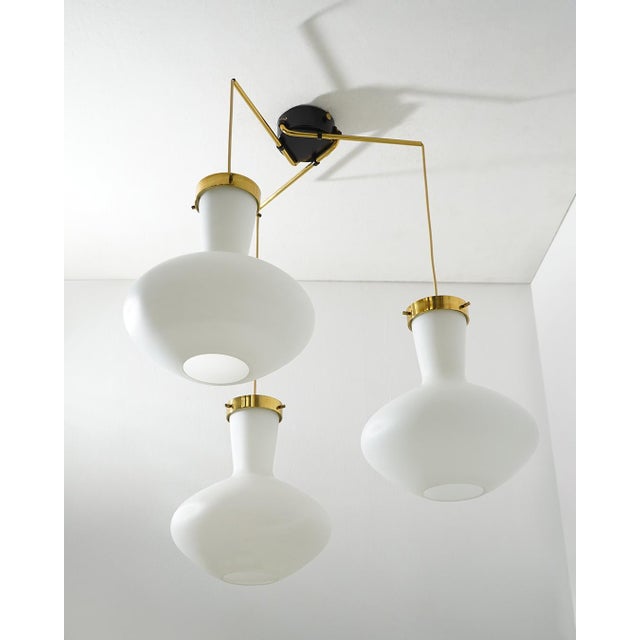 3-Light Pendant from Stilnovo, 1950s For Sale - Image 6 of 15