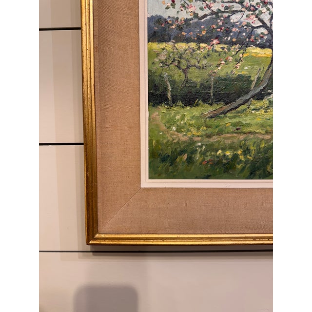 20th Century Oil on Canvas "Apple Blossom" For Sale - Image 4 of 12