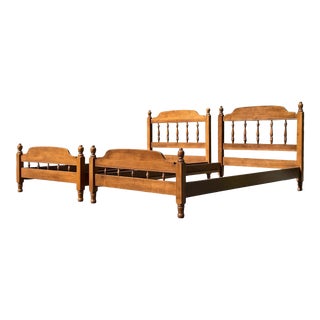 Solid Maple Low Twin Beds For Sale