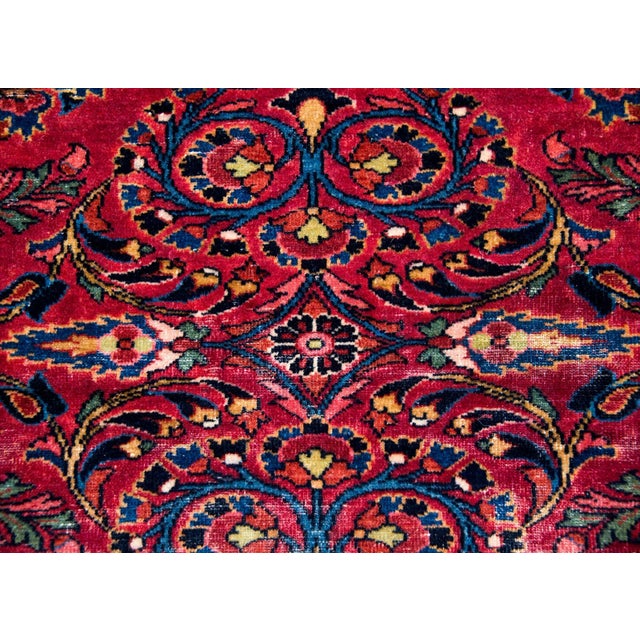 Red Early 20th Century Persian Lilihan Rug For Sale - Image 8 of 12