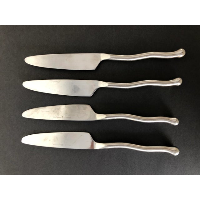 Modern Gourmet Settings Exotique Platinum Stainless Knives S-4 For Sale - Image 3 of 4