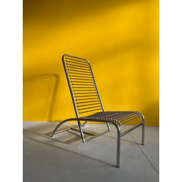 Reclining Chair by Rene Herbst for Alivar, 1980s For Sale - Image 10 of 10
