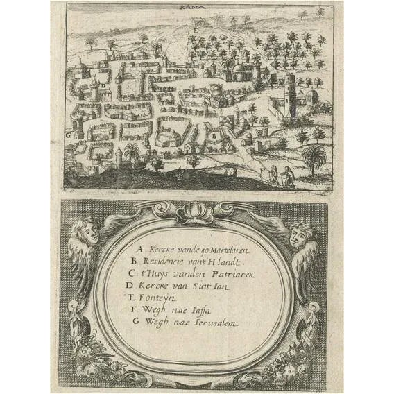 Map of Rama or Ramma Ramallah? In Palestine or the Holy Land, ca.1730 For Sale - Image 5 of 5