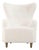 Ingel White Wingback Armchair For Sale