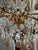 Murano Crystal & Murano Glass Gold Leaf Chandelier For Sale - Image 4 of 13