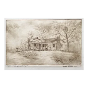 1873 Darell Koons Georgia Rural Etching