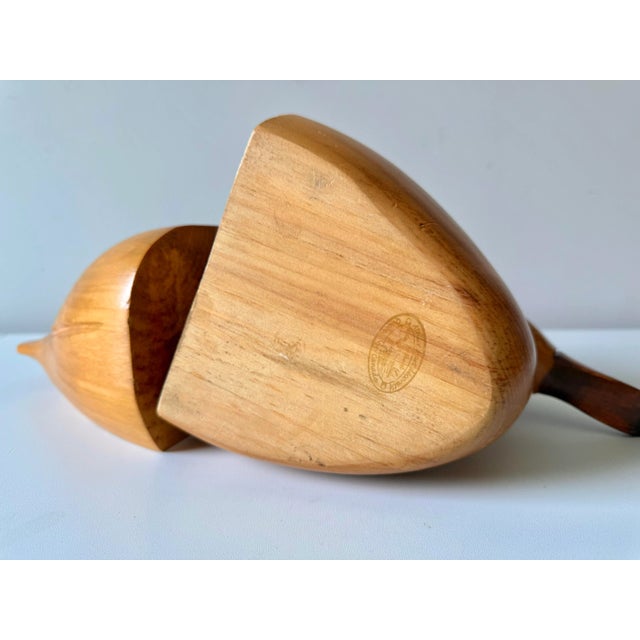 English Late 20th Century Hand Carved Wood Duck Bookends For Sale - Image 3 of 10