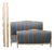 French Silk Upholstered Château Double Bed, 1920s For Sale