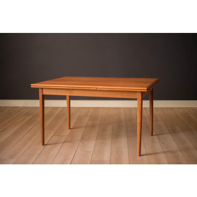 J.L. Møllers Møbelfabrik Vintage Danish Modern Niels Otto Moller Teak Extension Dining Table For Sale - Image 4 of 17