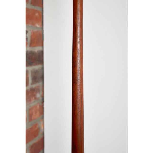 Vintage Scandinavian Sculptural Solid Teak and Brass Floor Lamp For Sale - Image 14 of 18