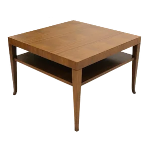 Gibbings for Widdicomb Square Two Tier Walnut End Center Coffee Table